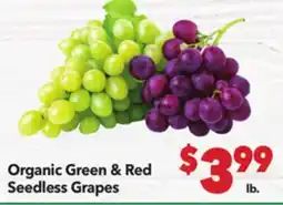 Vallarta Supermarkets Organic Green & Red Seedless Grapes offer