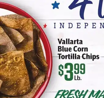 Vallarta Supermarkets Vallarta Blue Corn Tortilla Chips offer