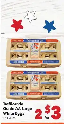 Vallarta Supermarkets Trafficanda Grade AA Large White Eggs offer