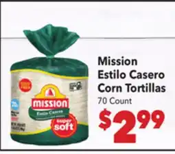Vallarta Supermarkets Mission Estilo Casero Corn Tortillas offer