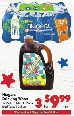 Vallarta Supermarkets Niagara Drinking Water offer
