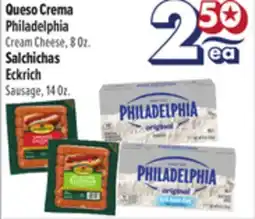 El Super Fresh Queso Crema Philadelphia, Salchichas Eckrich offer