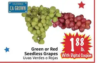 Foodmaxx Green or Red Seedless Grapes offer