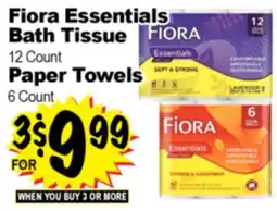 Superior Grocers Fiora Essentials Bath Tissue 12 Count Paper Towels 6 Count offer