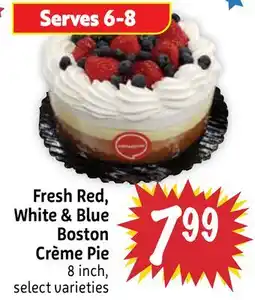Foodmaxx Fresh Red, White & Blue Boston Crème Pie offer