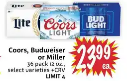 Foodmaxx Coors, Budweiser or Miller offer