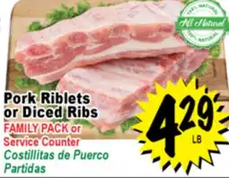 Superior Grocers Pork Riblets or Diced Ribs offer