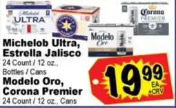 Superior Grocers Michelob Ultra, Estrella Jalisco, Modelo Oro, Corona Premier offer