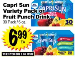 Superior Grocers Capri Sun Variety Pack or Fruit Punch Drink offer
