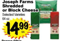 Superior Grocers Joseph Farms Shredded or Block Cheese offer