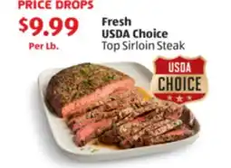Aldi Fresh USDA Choice Top Sirloin Steak offer