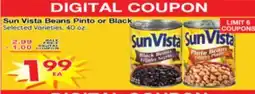 Superior Grocers Sun Vista Beans Pinto or Black offer