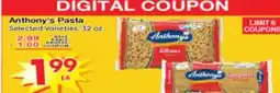 Superior Grocers Anthony's Pasta offer
