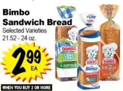 Superior Grocers Bimbo Sandwich Bread offer