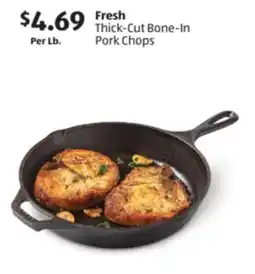 Aldi Fresh Thick-Cut Bone-In Pork Chops offer