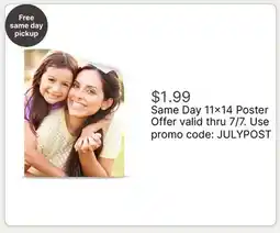 Walgreens Same Day 11x14 Poster offer