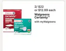 Walgreens Walgreens Certainty offer