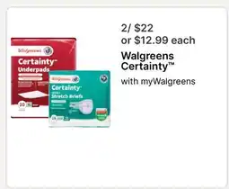 Walgreens Walgreens Certainty offer
