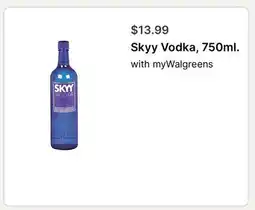 Walgreens Skyy Vodka, 750ml offer