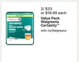 Walgreens Value Pack Walgreens Certainty offer