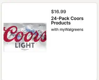 Walgreens 24-Pack Coors Products offer