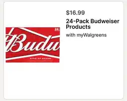 Walgreens 24-Pack Budweiser Products offer