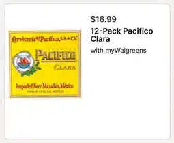 Walgreens 12-Pack Pacifico Clara offer