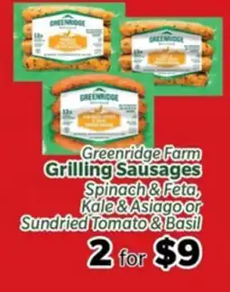 Living Fresh Market Greenridge Farm Grilling Sausages offer