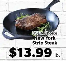 Living Fresh Market USDA Choice New York Strip Steak offer