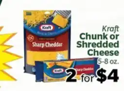 Living Fresh Market Kraft Chunk or Shredded Cheese offer