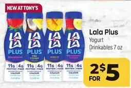 Tony’s Fresh Market Lala Plus Yogurt offer