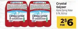 Tony’s Fresh Market Crystal Geyser Alpine Spring Water offer