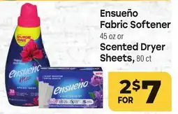 Tony’s Fresh Market Ensueño Fabric Softener or Scented Dryer Sheets offer