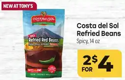 Tony’s Fresh Market Costa del Sol Refried Beans offer