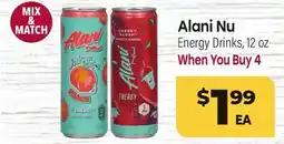 Tony’s Fresh Market Alani Nu Energy Drinks offer