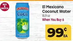 Tony’s Fresh Market El Mexicano Coconut Water offer