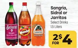 Tony’s Fresh Market Sangria, Sidral or Jarritos offer