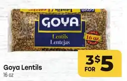 Tony’s Fresh Market Goya Lentils offer
