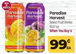 Tony’s Fresh Market Paradise Harvest Select Fruit Drinks offer