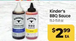 Tony’s Fresh Market Kinder's BBQ Sauce offer