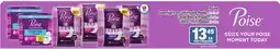 Tony’s Fresh Market Poise Overnight or Ultimate Pads, 22-33 ct Leak Block Pads, 43-66 c Ultra-Thin Pads, 26-36 c offer