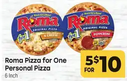 Tony’s Fresh Market Roma Pizza for One Personal Pizza offer