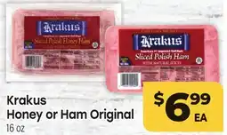 Tony’s Fresh Market Krakus Honey or Ham Original offer