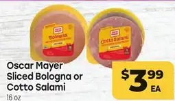 Tony’s Fresh Market Oscar Mayer Sliced Bologna or Cotto Salami offer