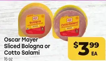 Tony’s Fresh Market Oscar Mayer Sliced Bologna or Cotto Salami offer