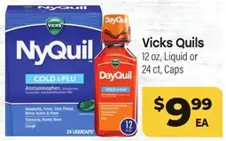 Tony’s Fresh Market Vicks Quils offer