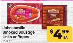 Tony’s Fresh Market Johnsonville Smoked Sausage Links or Ropes offer