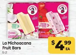 Tony’s Fresh Market La Michoacana Fruit Bars offer