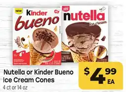 Tony’s Fresh Market Nutella or Kinder Bueno Ice Cream Cones offer