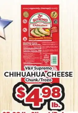 Torres Supermercado V&V Supremo CHIHUAHUA CHEESE offer